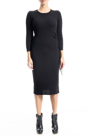 MAX STUDIO MAX STUDIO RIBBED LONG SLEEVE SWEATER DRESS