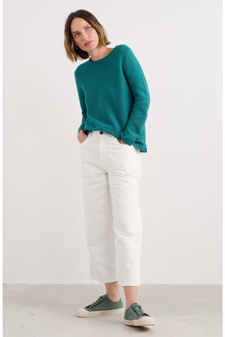 Makers Rib Organic Cotton Sweater, Alternate, color, KNIT MELANGE EMULSION