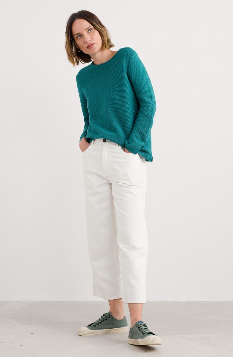 Seasalt Cornwall Makers Rib Organic Cotton Sweater, Alternate, color, Knit Melange Emulsion