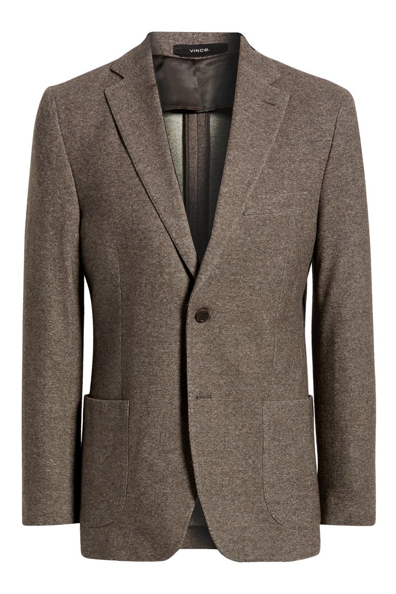 Icon Relaxed Fit Knit Wool & Cotton Blend Sport Coat, Alternate, color, BROWN