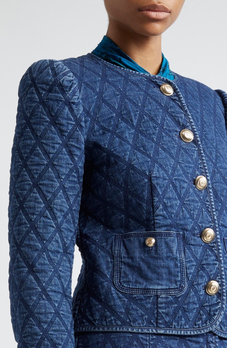 Cinq à Sept Gretchen Quilted Denim Jacket, Alternate, color,