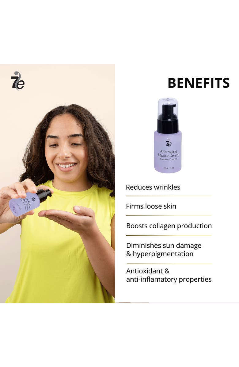 7e Wellness Anti-Aging Peptide Serum with Hyaluronic Acid, Alternate, color, Transparent