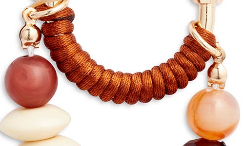 Chelsea28 Beaded Carabiner Bag Charm In Gold