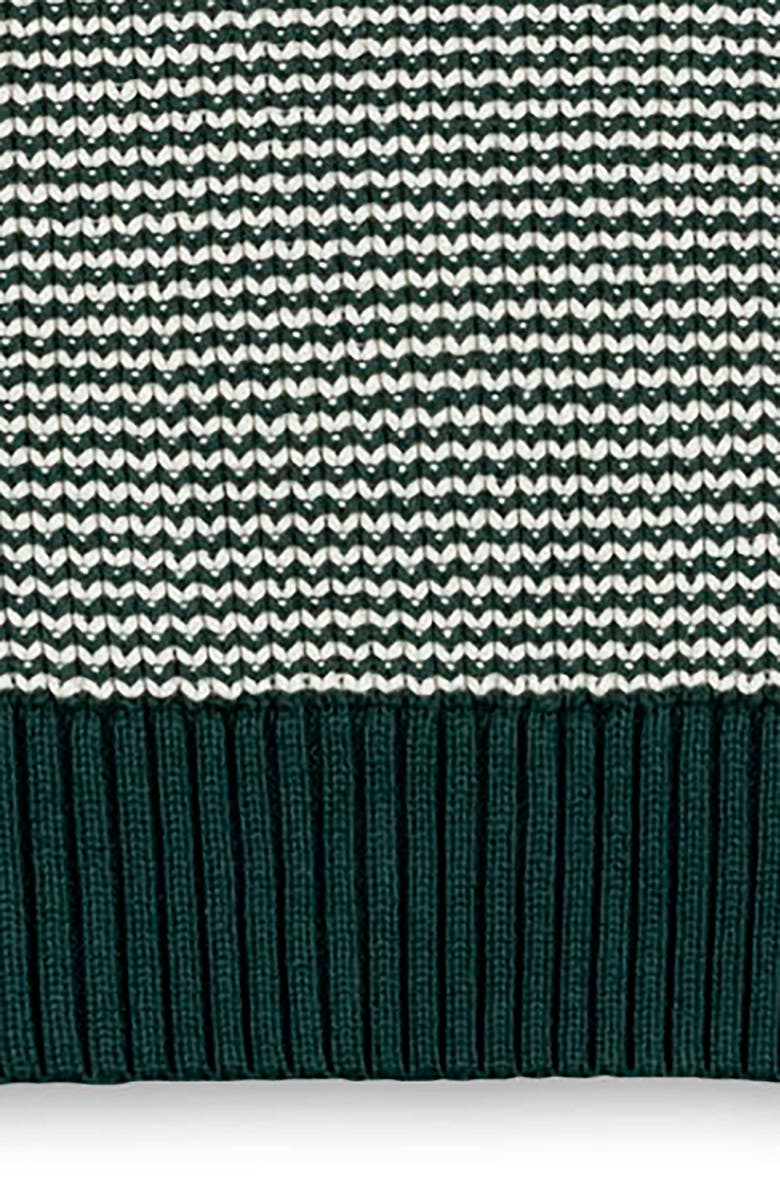 Hope & Henry Organic Half Zip Ski Pullover Sweater, Alternate, color, Deep Green Stripe