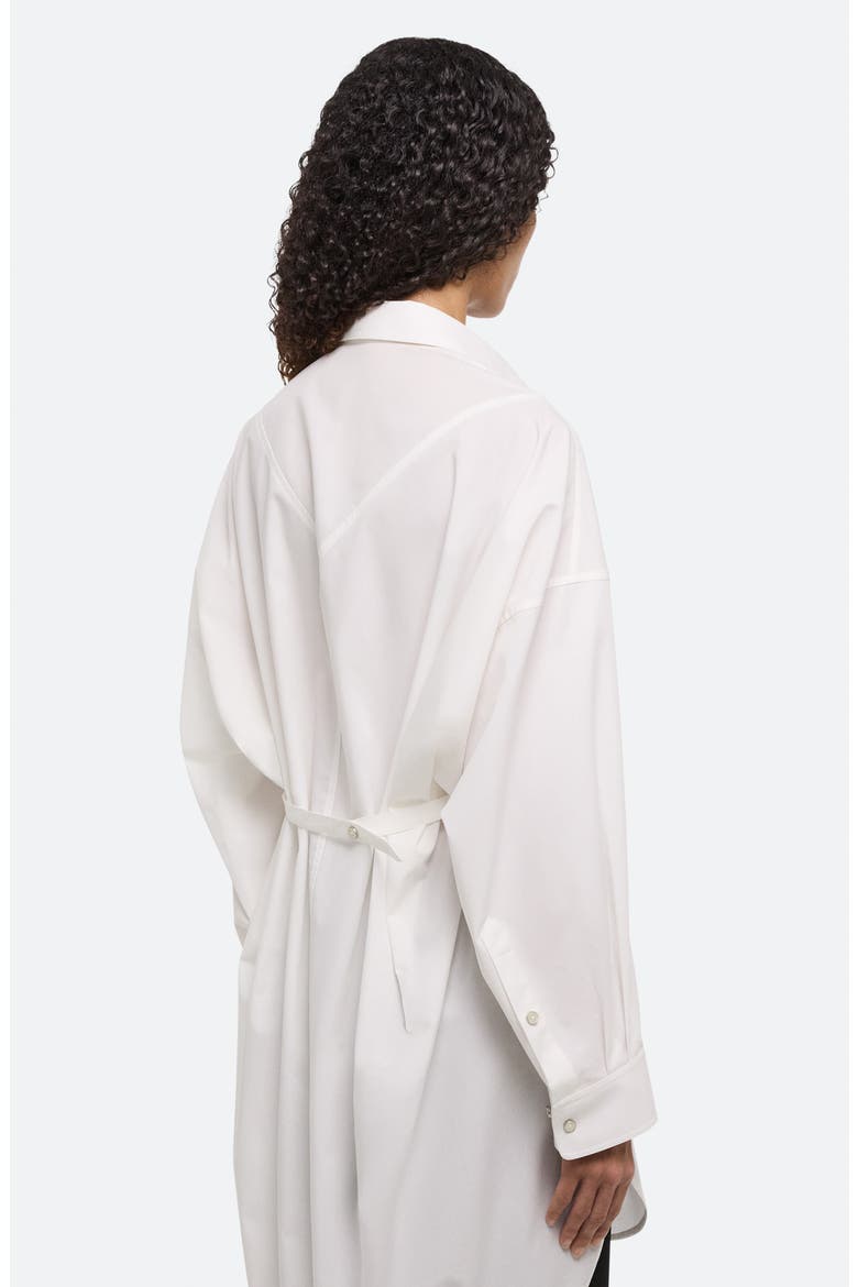 Long Sleeve Cotton Mini Shirtdress, Alternate, color, WHITE - 100
