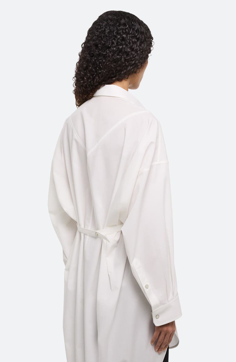 Helmut Lang Long Sleeve Cotton Mini Shirtdress, Alternate, color, White - 100