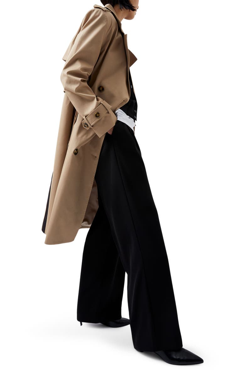 French Connection Coco Twill Trench Coat, Alternate, color, 