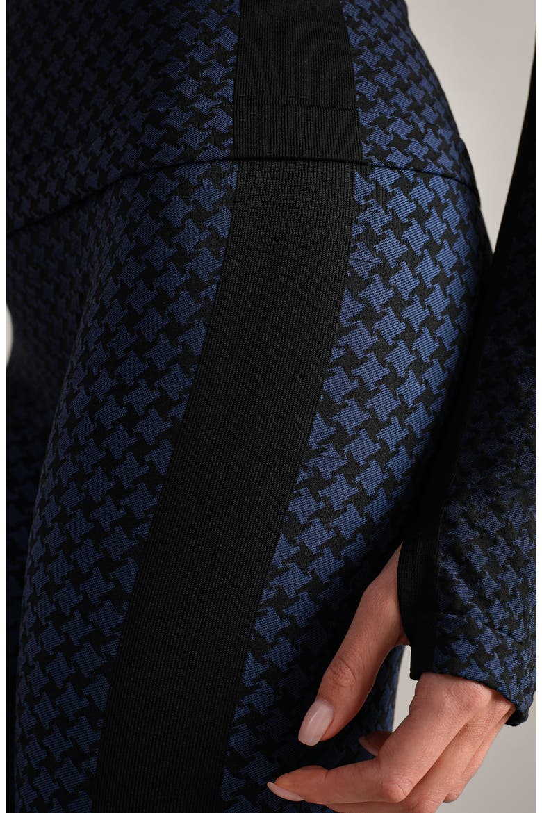 Houndstooth Check Leggings, Alternate, color, NAVY BLUE HOUNDS