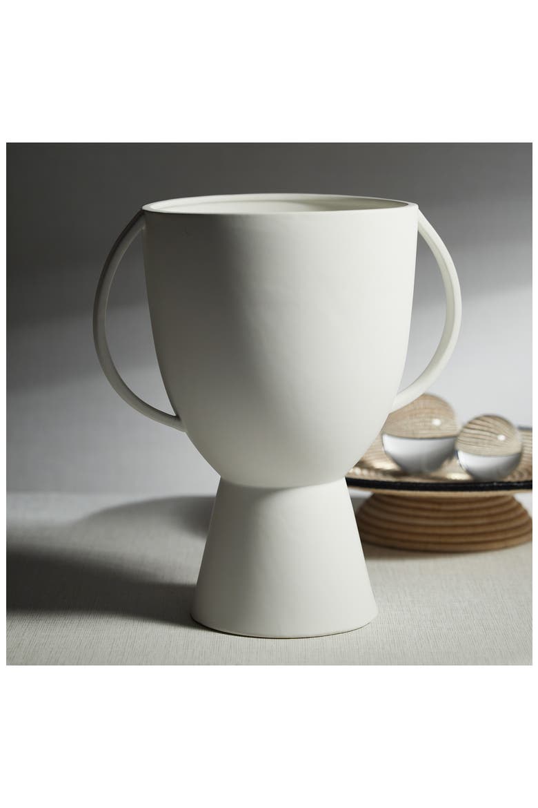 Lampton Matte Ceramic Vase, Alternate, color, WHITE