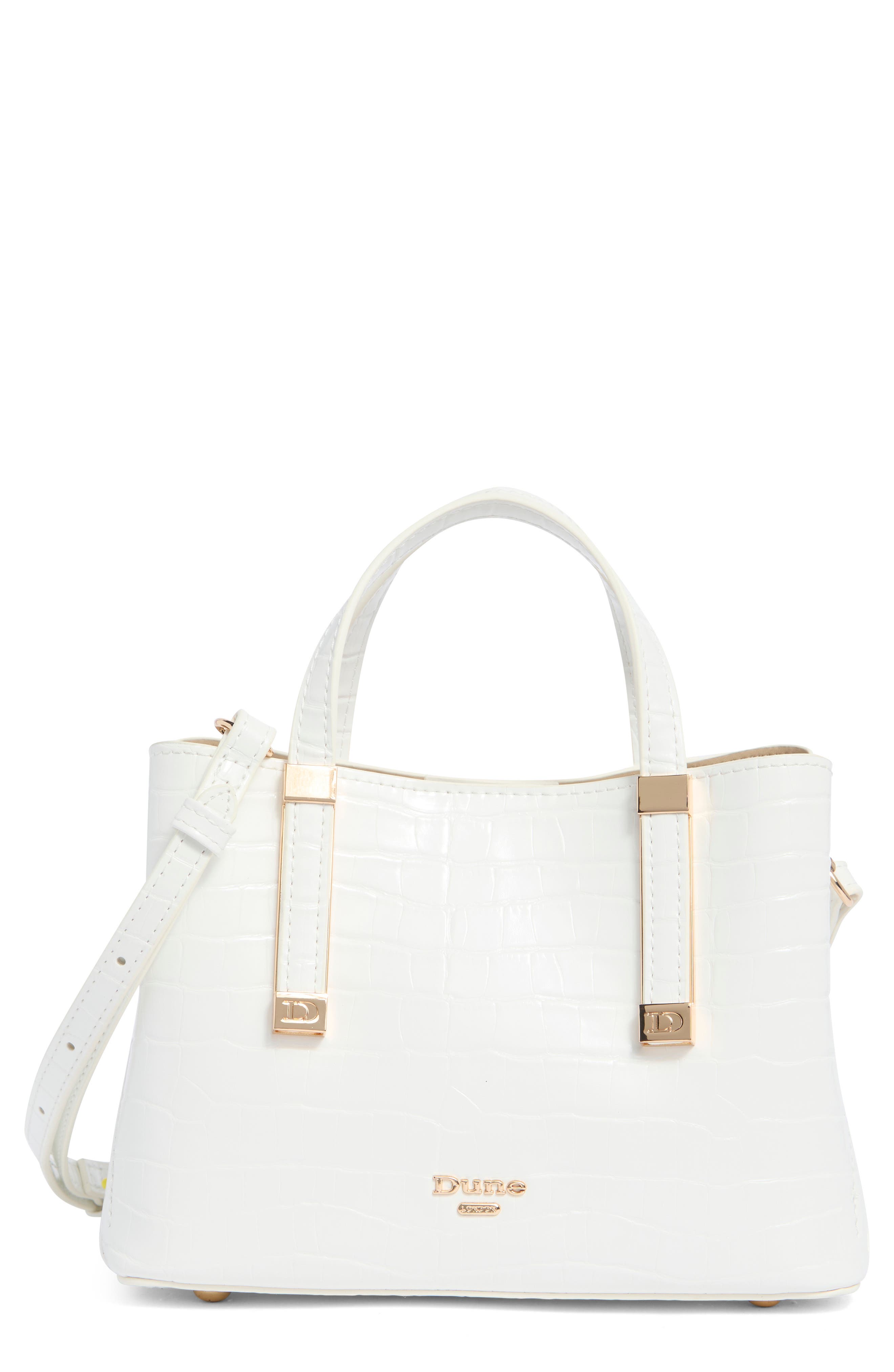Dinky Dorrie Croc Embossed Faux Leather Satchel