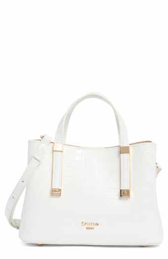 Dinky Dorrie Croc Embossed Faux Leather Satchel
