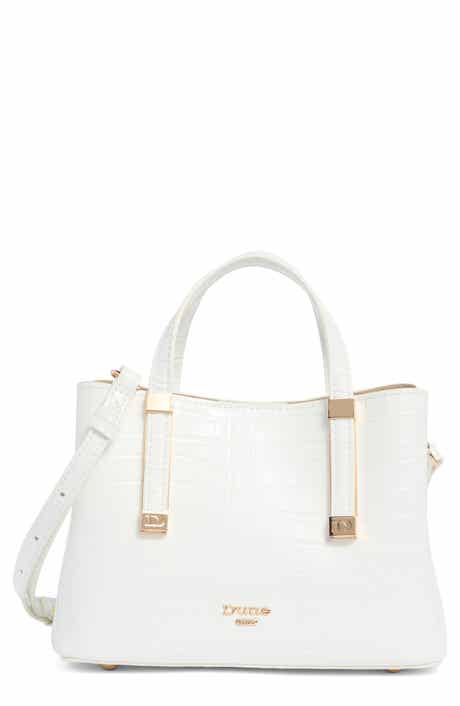 Dinky Dorrie Croc Embossed Faux Leather Satchel