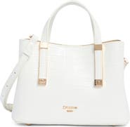 Dune London Dinky Dorrie Croc Embossed Faux Leather Satchel