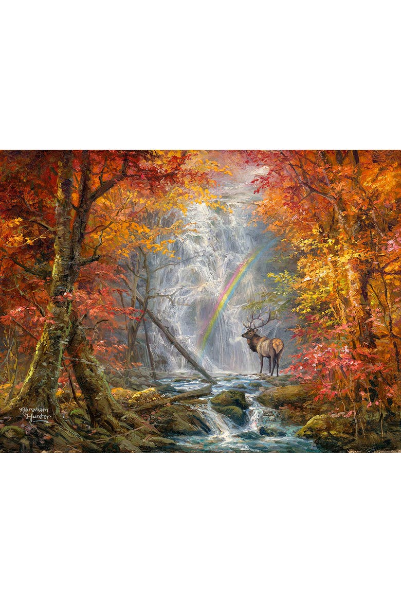 Wapiti Falls 500 piece Jigsaw Puzzle for Adults, Alternate, color, Multicolor
