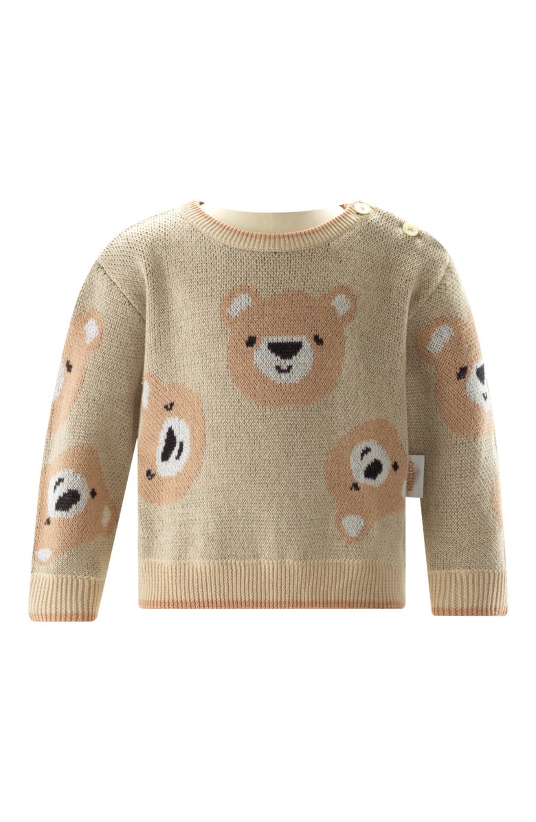 Rachel Riley Teddy Knit Sweater & Leggings Set, Alternate, color, Brown