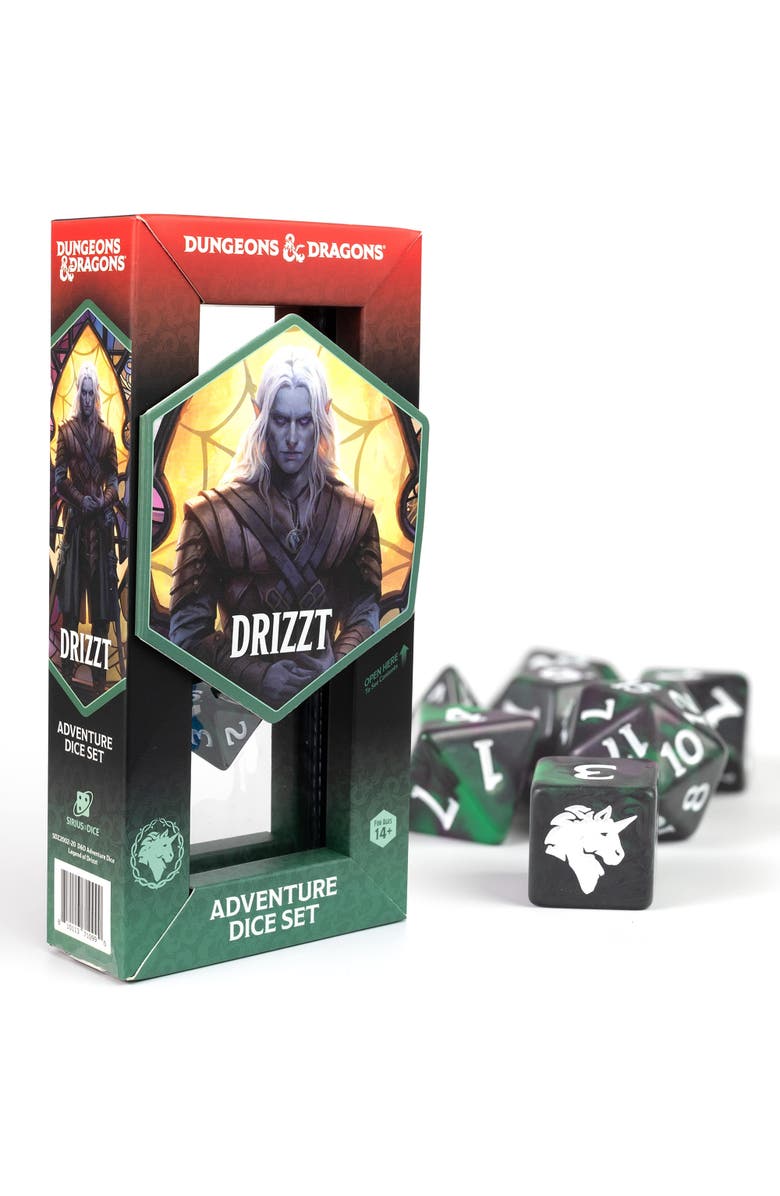 Dungeons
Dragons D&D Adventure Dice Legend Of Drizzt 16Pc Rpg Set, Main, color, Multicolored