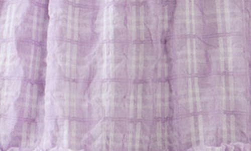 Free The Roses Check Print Cotton Midi Dress In Lilac