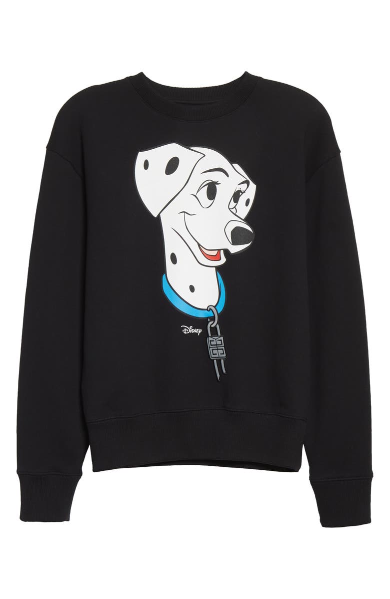 Givenchy Disney x Givenchy '101 Dalmatians' Cotton Sweatshirt, Alternate, color,