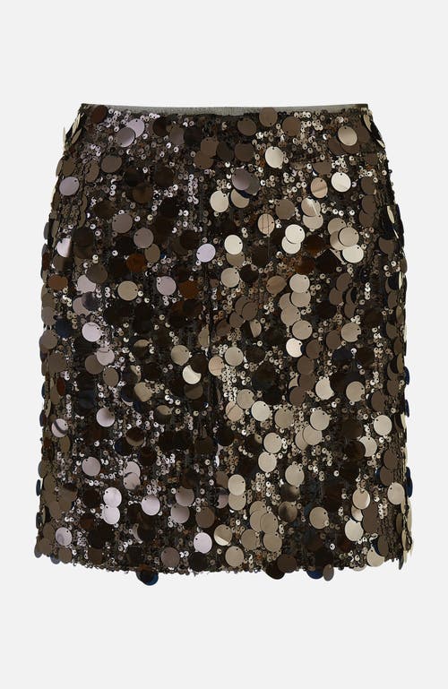 Yumi Big Sequin Mini Skirt In Multi