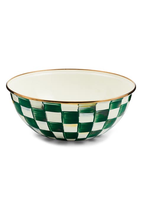 Emerald Check Medium Everyday Bowl