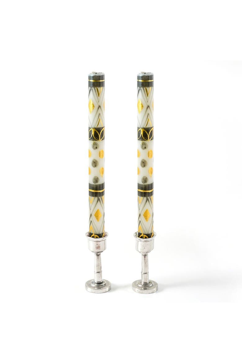 Celebration Painted Candles - Set of 2, Main, color, Celebration - 9"