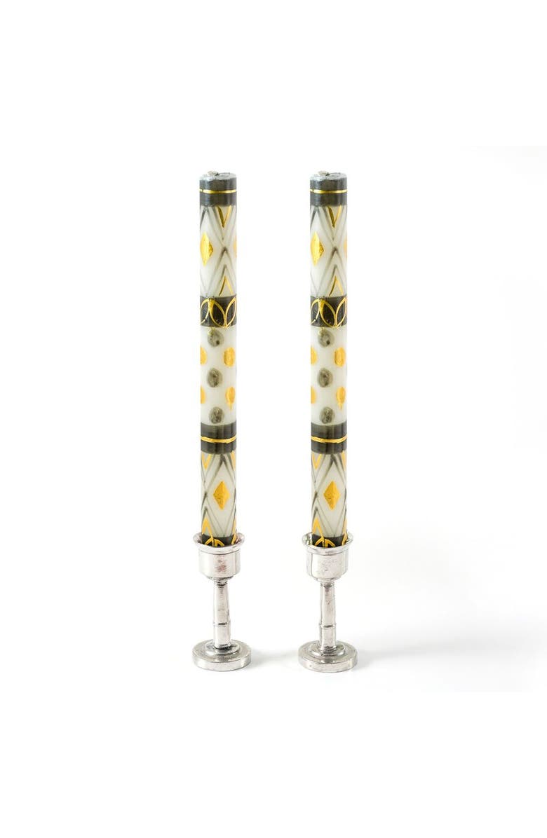 Thumbprint Artifacts Celebration Painted Candles - Set of 2, Main, color, Celebration - 9"