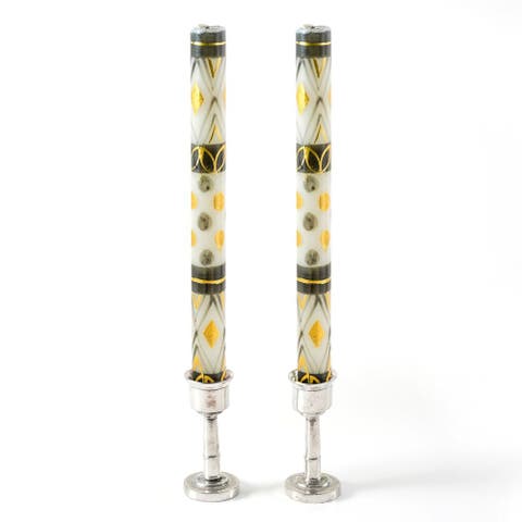 Celebration Painted Candles - Set of 2