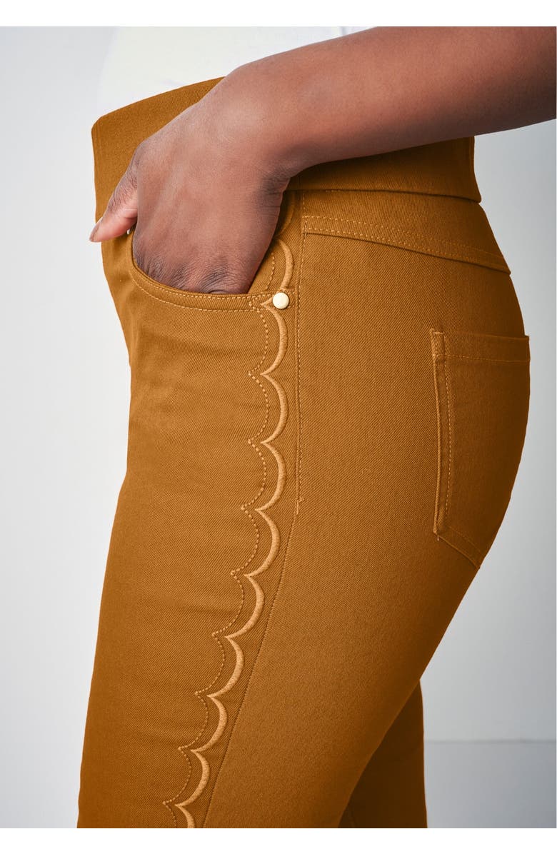 Jessica London Comfort Waist Scalloped Ankle Jean, Alternate, color, 