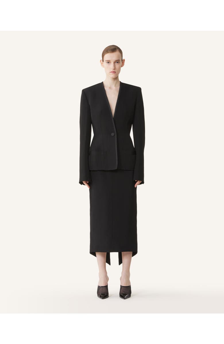 Lanvin Silk And Viscose Open-Back Jacket, Alternate, color, Black
