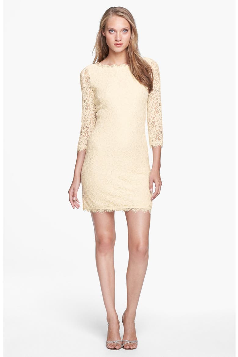 'Zarita' Lace Sheath Dress, Main, color, IVORY