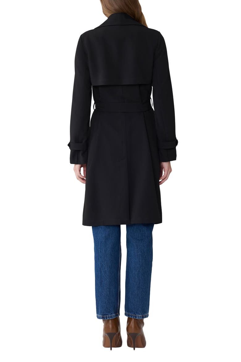 Olivia Trench Coat, Alternate, color, BLACK