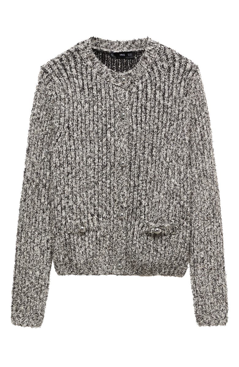 MANGO Textured Rib Cardigan, Main, color, 