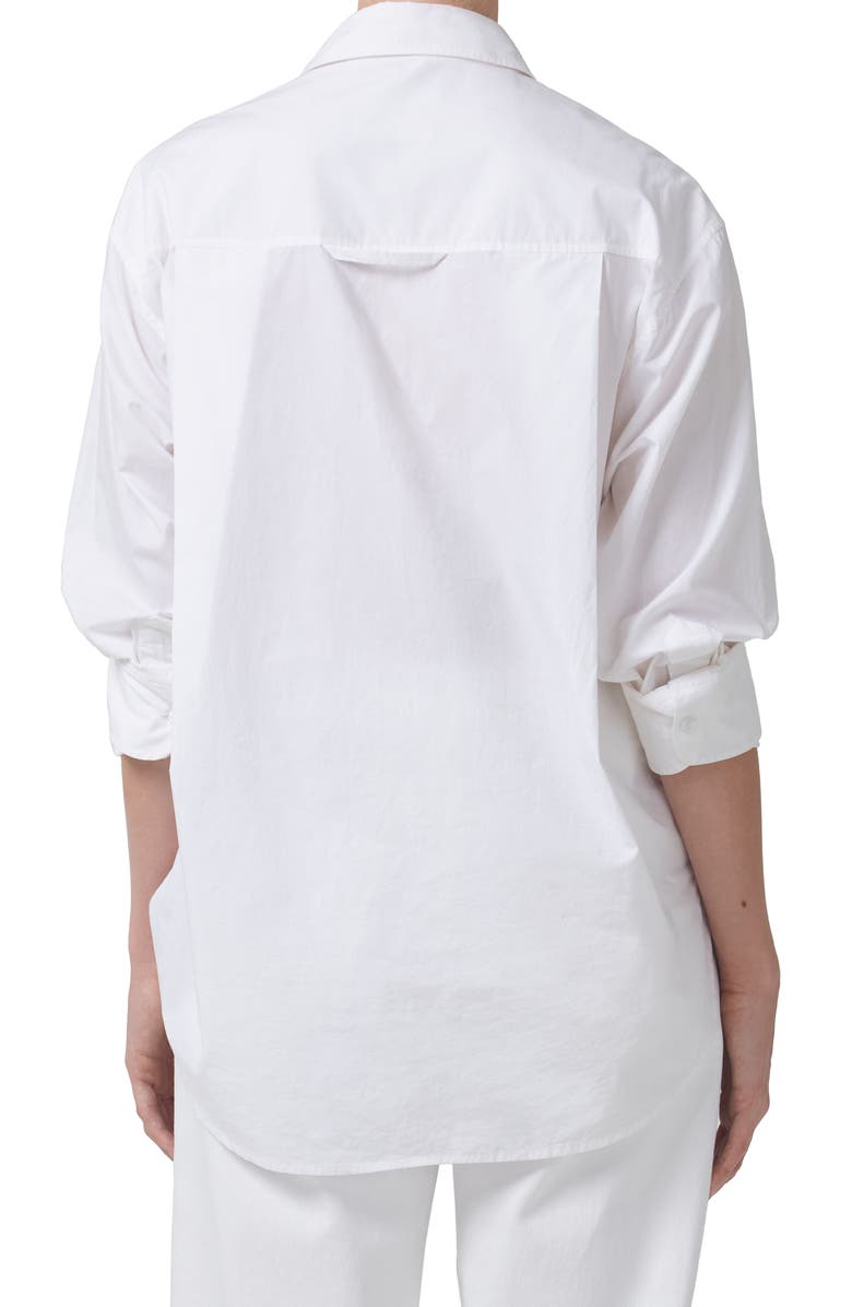 Citizens of Humanity Kayla Oversize Poplin Button-Up Shirt, Alternate, color, Optic White