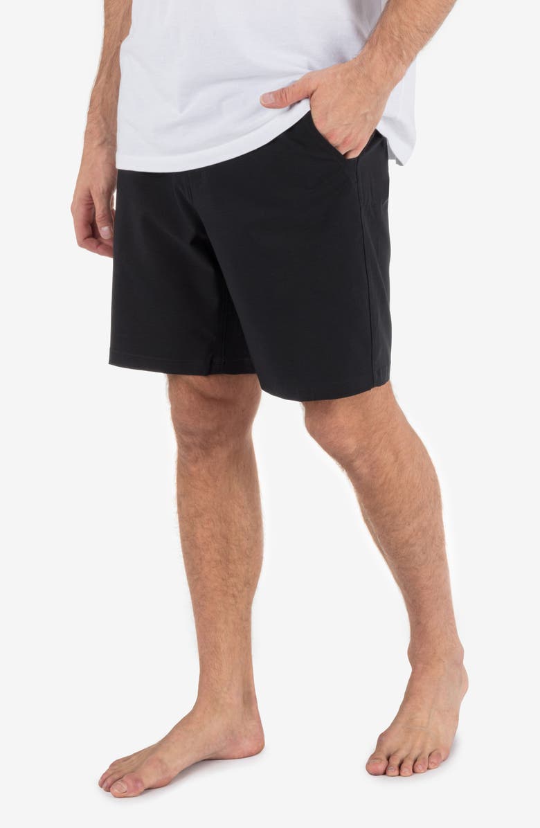 Hurley Phantom Heather Walk Shorts, Alternate, color, Black
