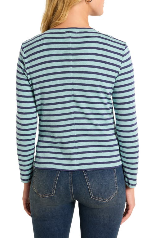 NZT BY NIC+ZOE NZT BY NIC+ZOE STRIPE FRONT SNAP CARDIGAN