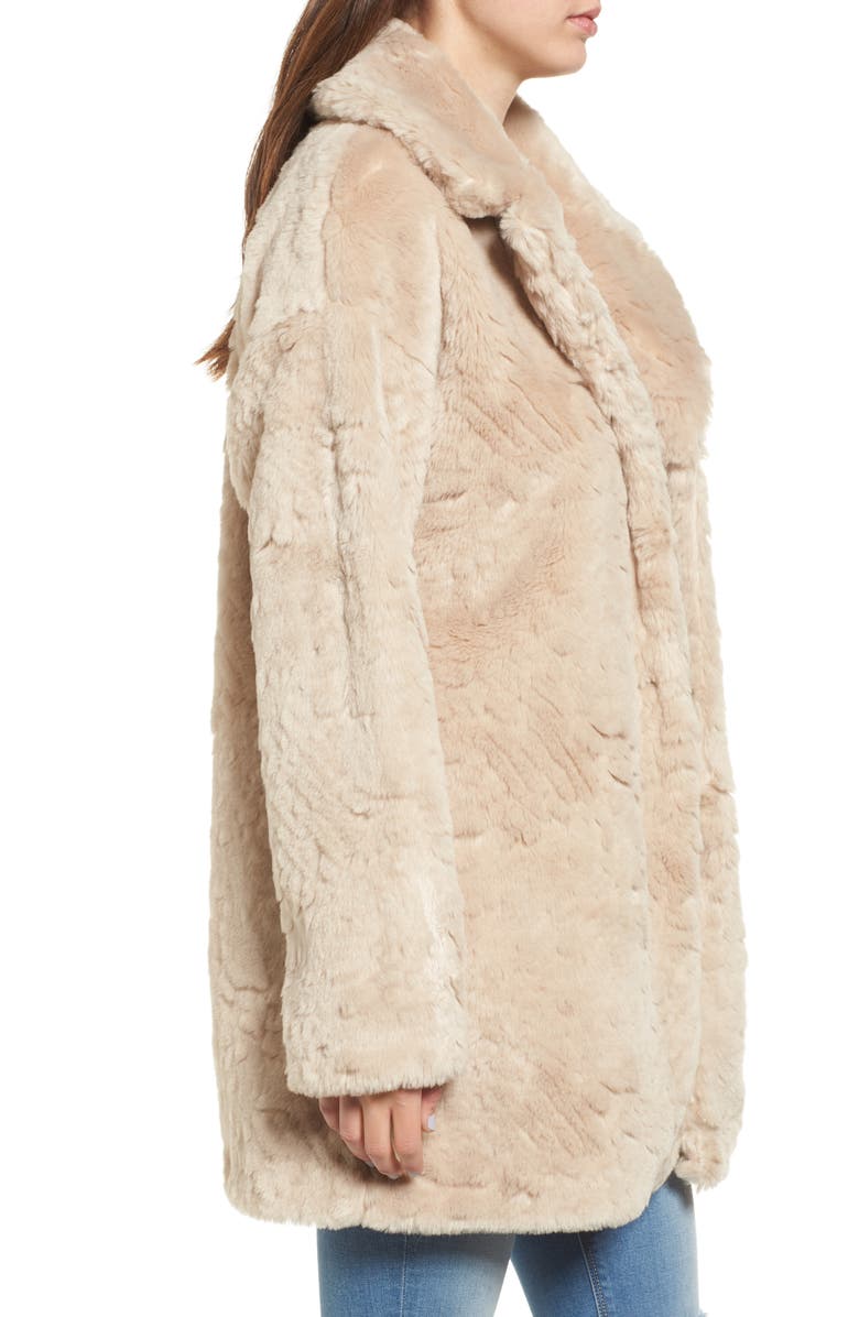 Steve Madden Shaggy Faux Fur Coat, Alternate, color, 