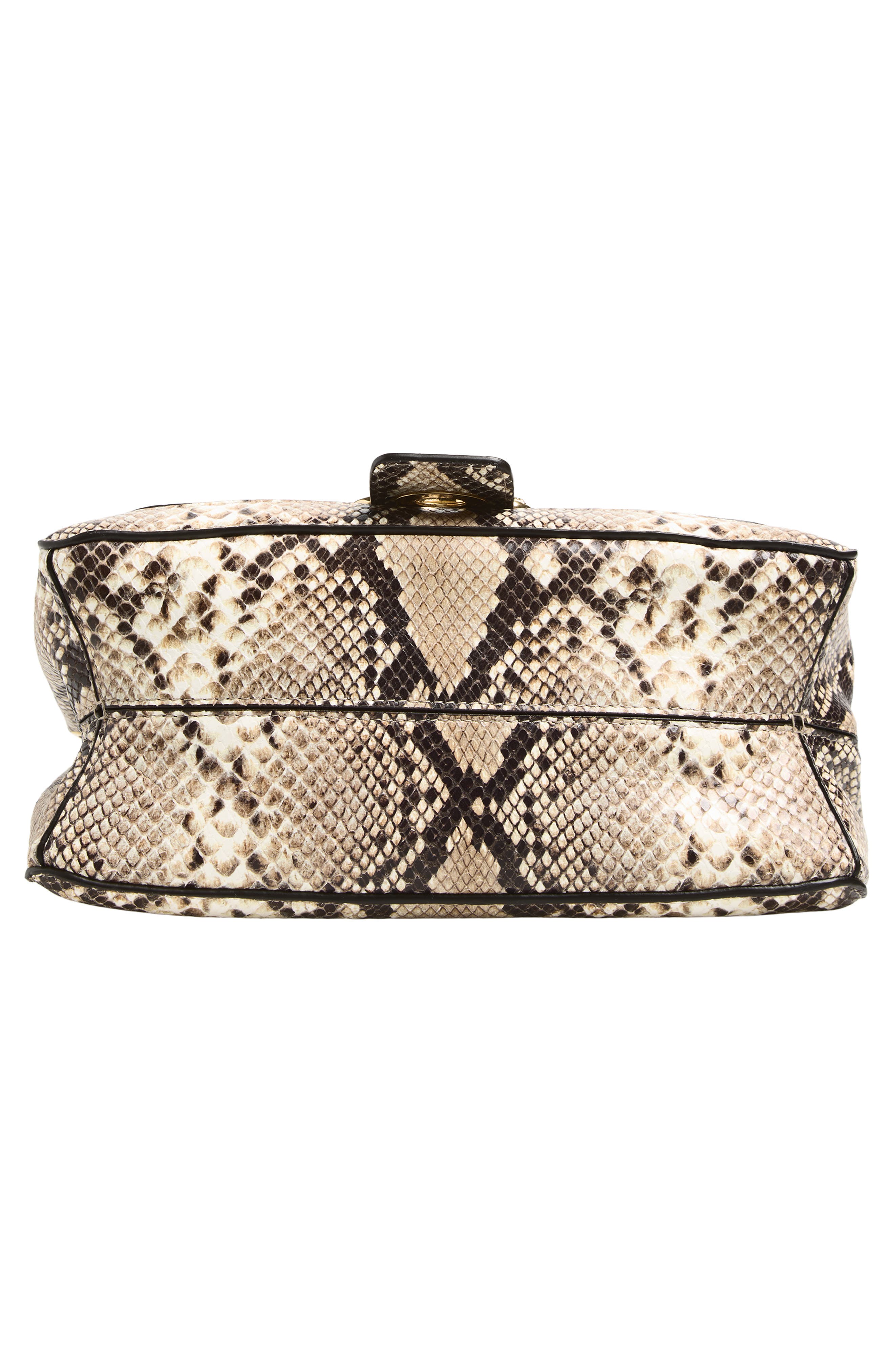 Burberry Small Rider Bag, Alternate, color, Natural/ Dk Brown