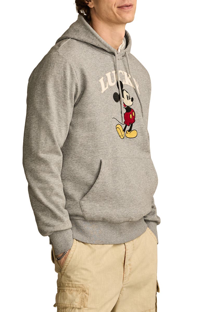 Lucky Brand x Disney Mickey & Friends Lucky Embroidered Hoodie, Alternate, color, 