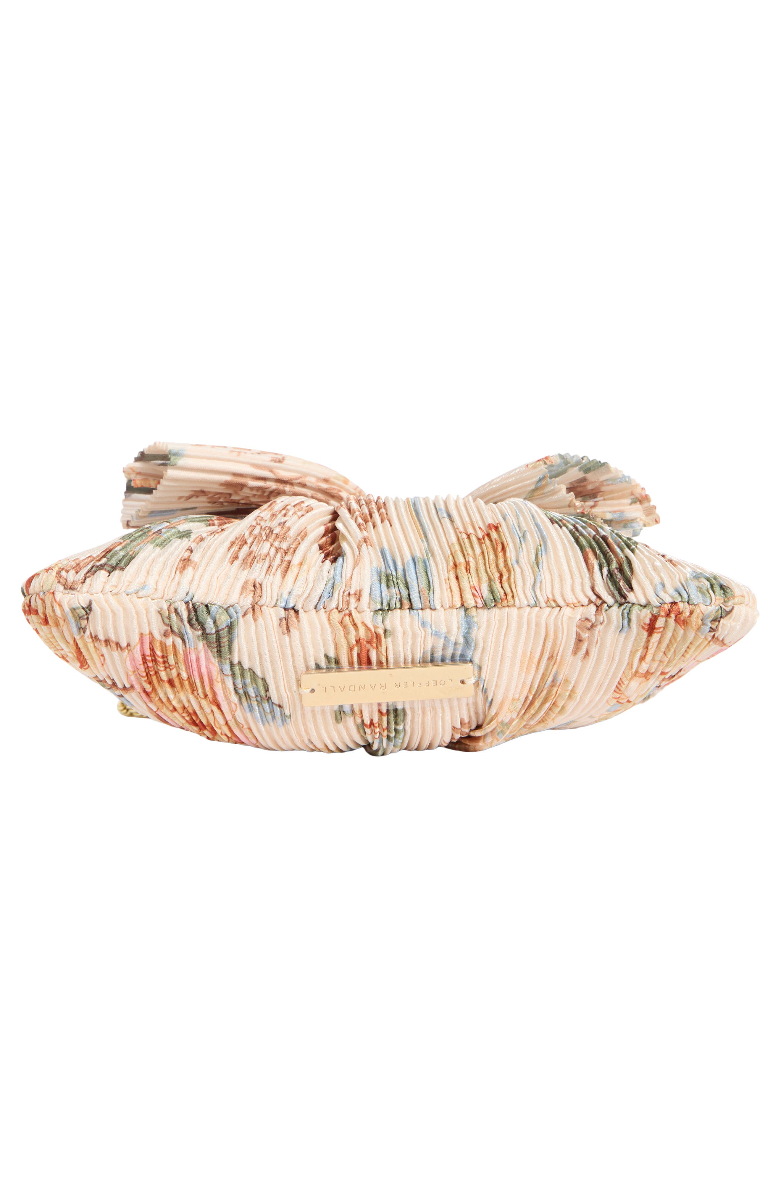 Loeffler Randall Rochelle Pleated Mini Clutch, Alternate, color, Cream/ Blue Floral Multi