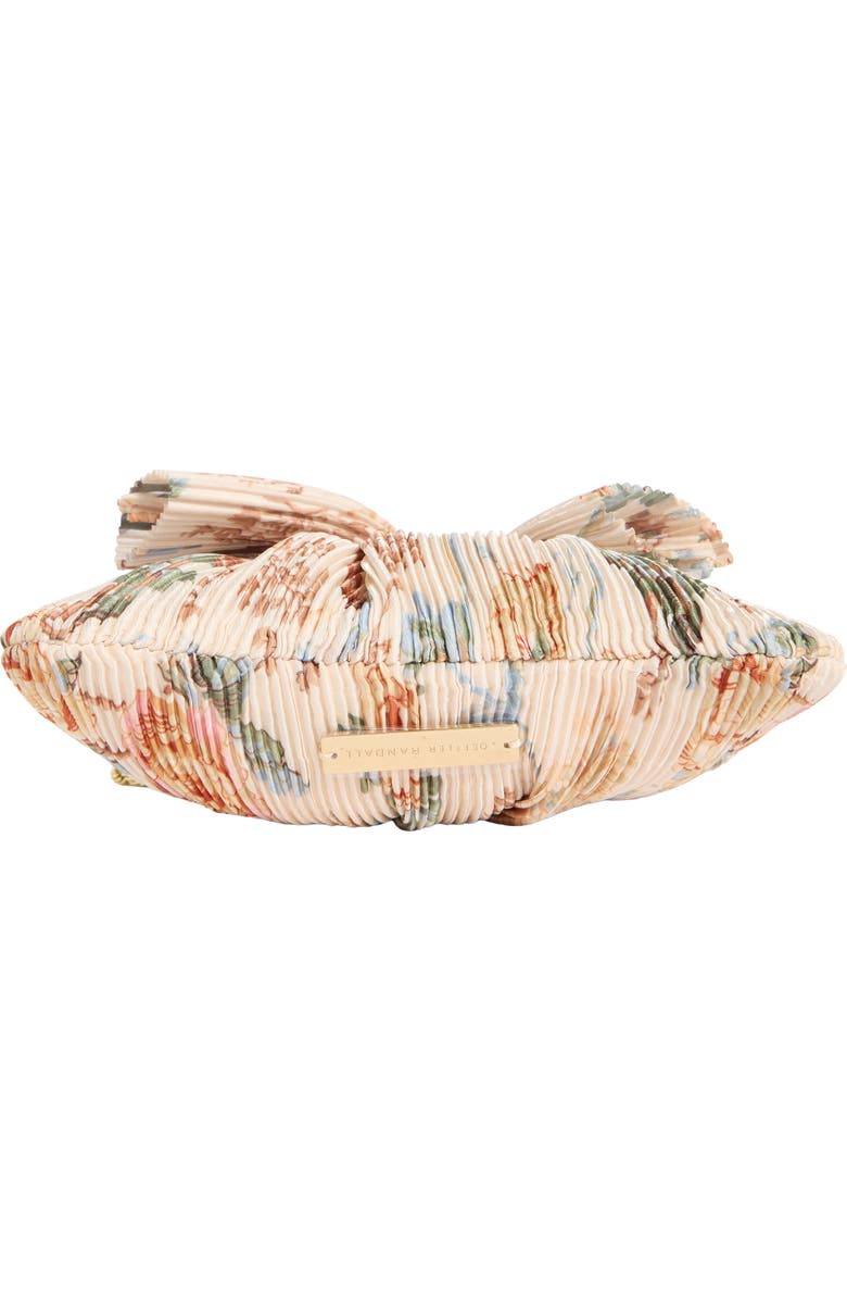 Loeffler Randall Rochelle Pleated Mini Clutch, Alternate, color, Cream/ Blue Floral Multi