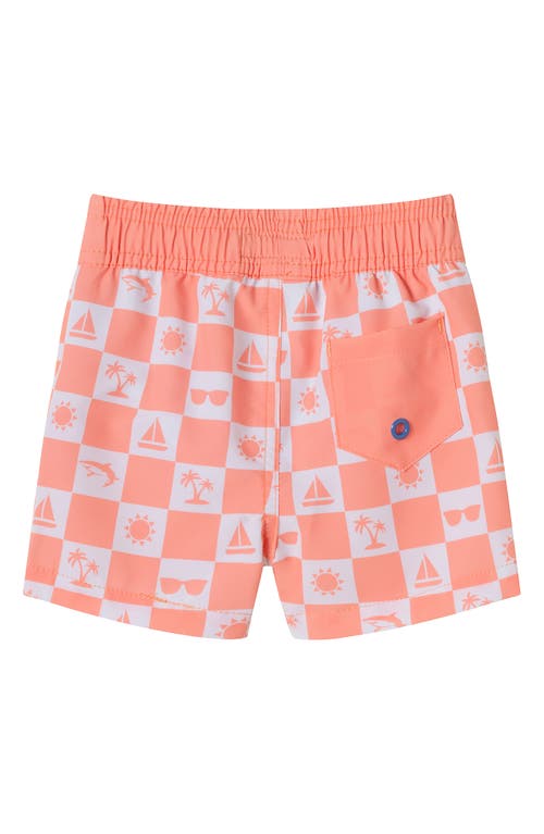 Andy & Evan Long Sleeve Two-piece Rashguard Swimsuit In Orange Beige