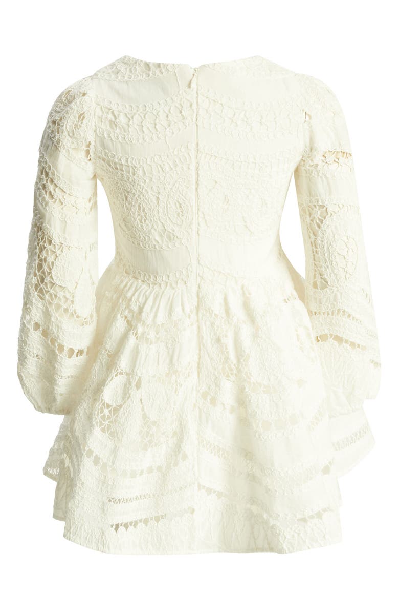 Bardot Junior Kids' Margot Miley Long Sleeve Cotton Lace Party Dress, Alternate, color,