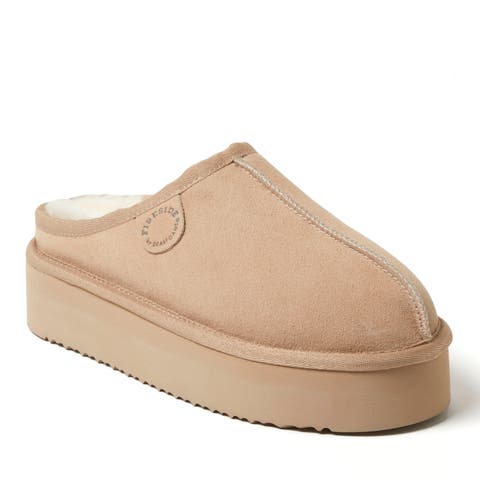 Fireside Queenstown Genuine Shearling Platform Clog Slipper (Women)