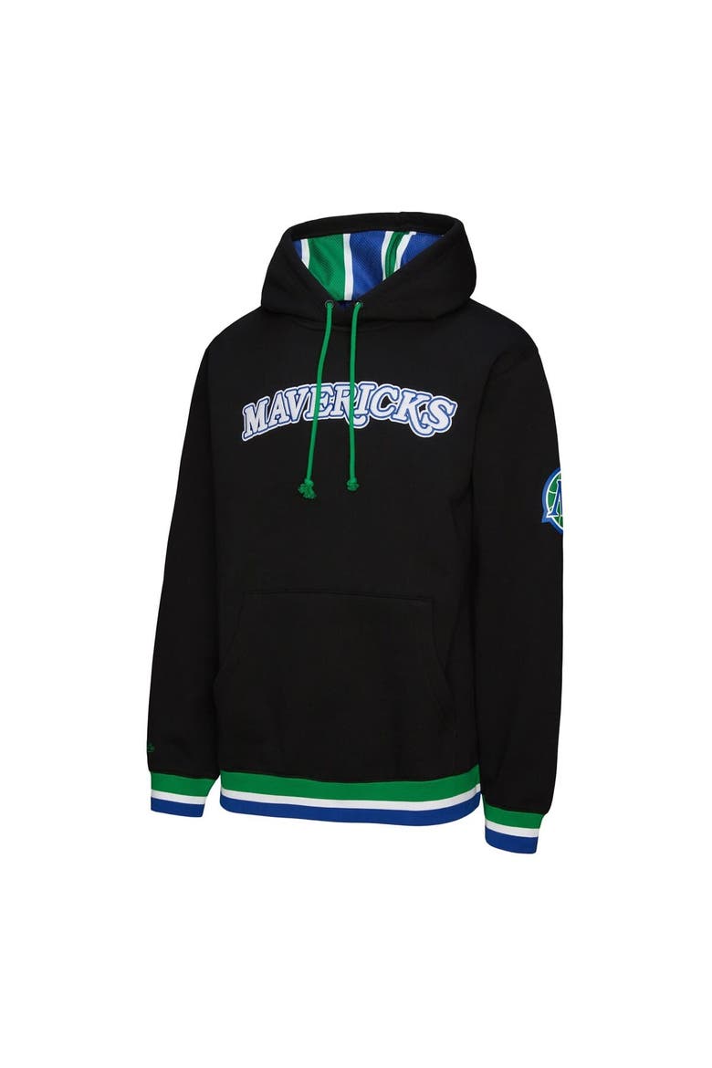 Unisex Mitchell & Ness Black Dallas Mavericks Vintage Heavyweight Hoodie, Alternate, color, Black