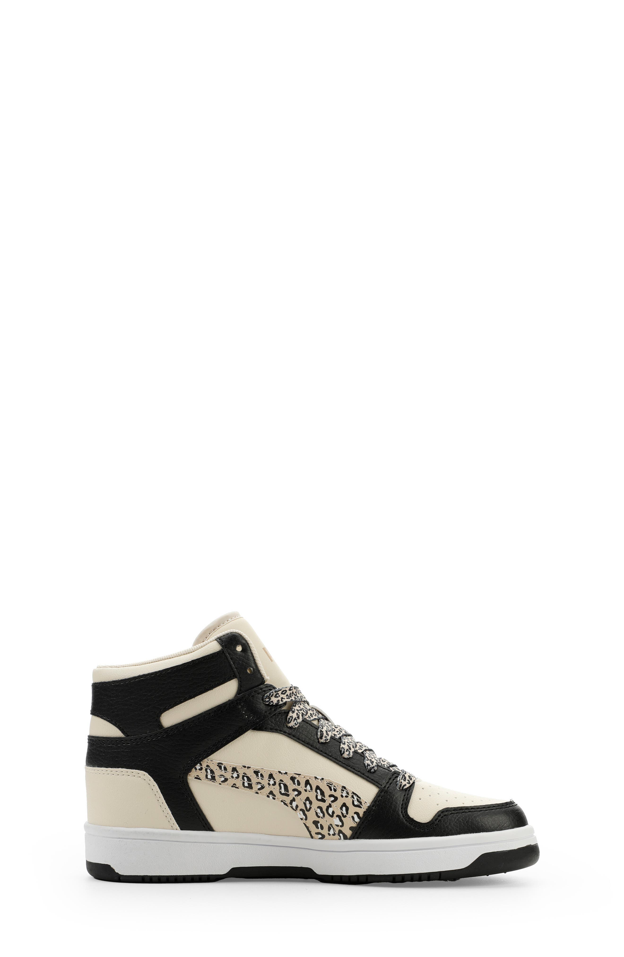 Kids' Rebound Layup High Top Sneaker, Alternate, color, ALPINE SNOW-CANVAS-GOLD-BLACK