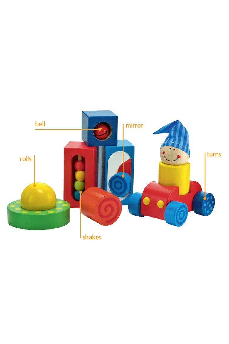 First Blocks Wooden Playset, Alternate, color, RED/ BLUE/ GREEN AND YELLOW