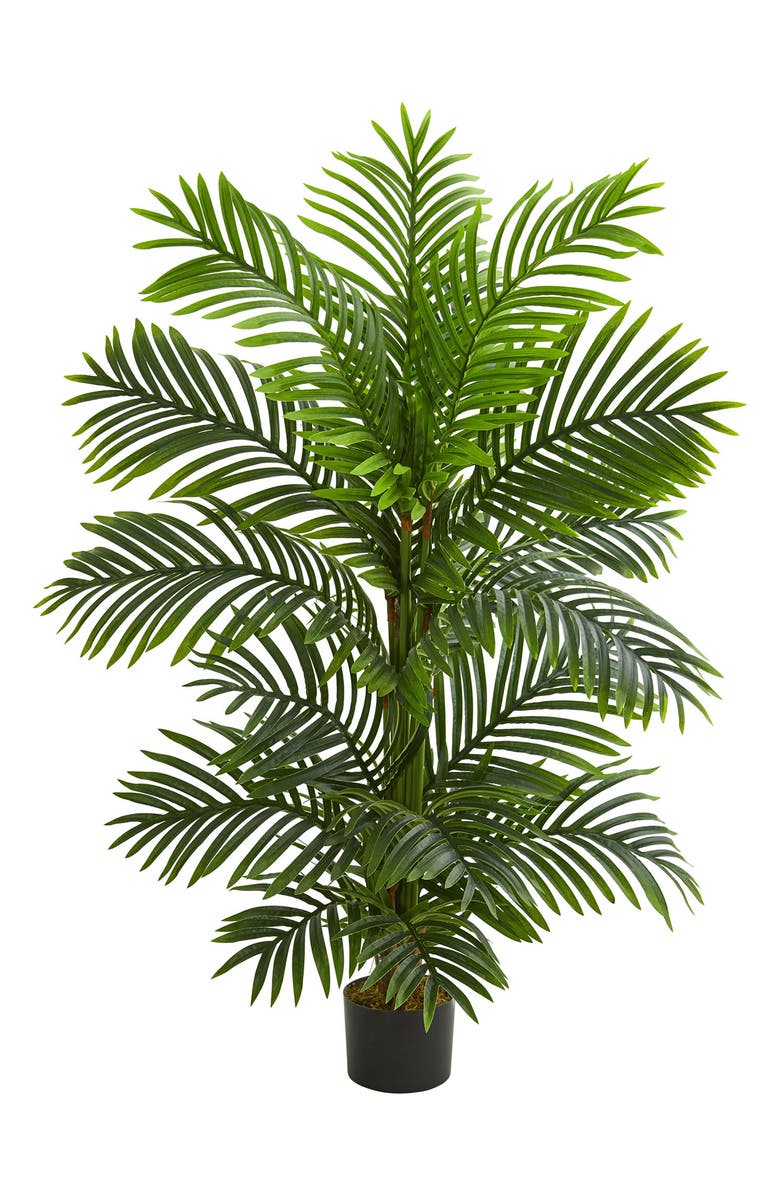 NEARLY NATURAL 4' Bamboo Palm Artificial Plant, Main, color,