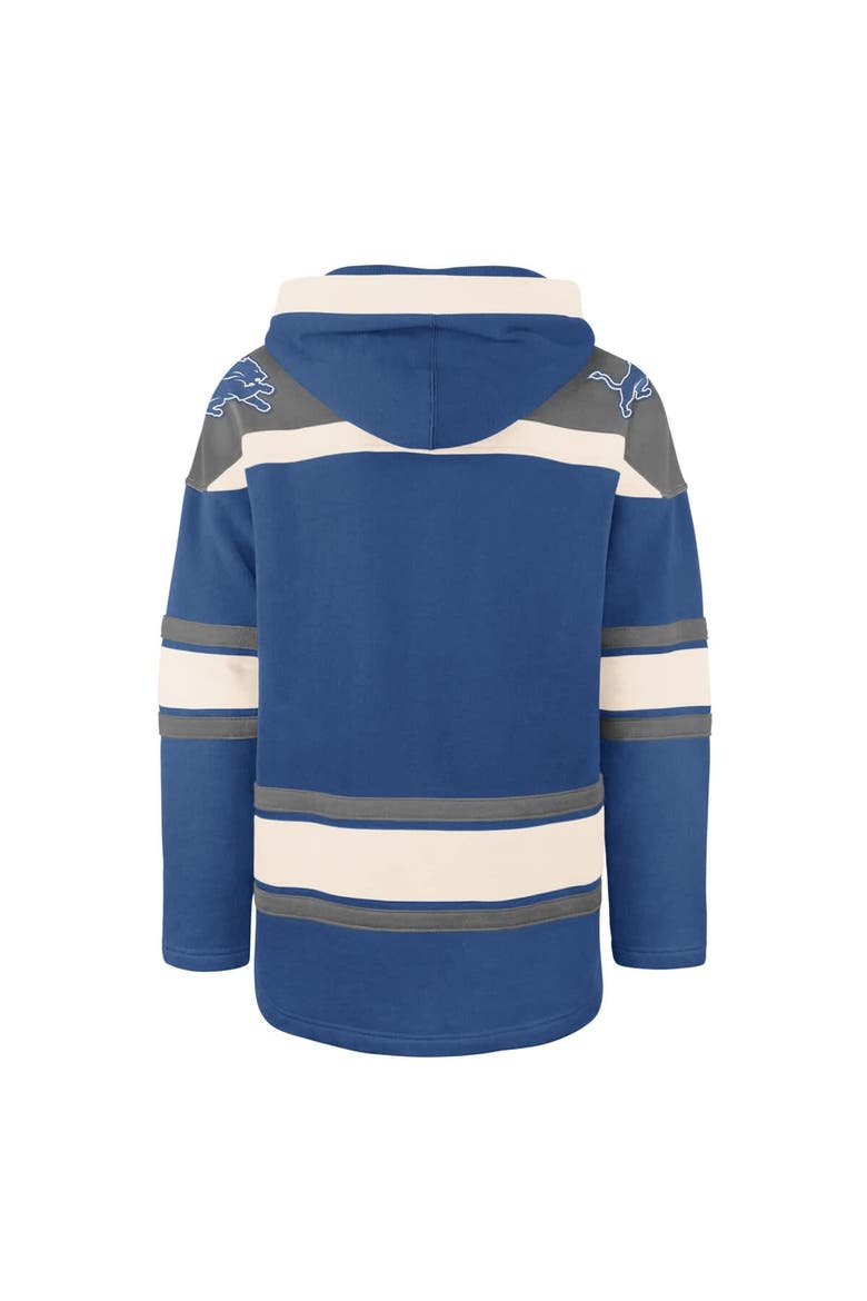 Men's '47  Blue Detroit Lions Superior Lacer Hoodie, Alternate, color, Blue