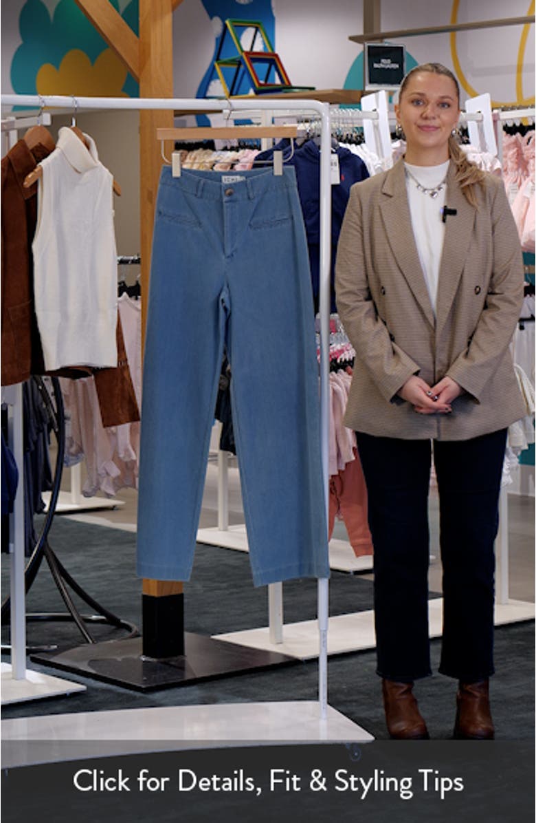 Ihkate Wide Leg Crop Denim Pants, sales video thumbnail