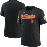 Nike Men's Nike Heather Black Baltimore Orioles Cooperstown Collection Eras Tri-Blend T-Shirt